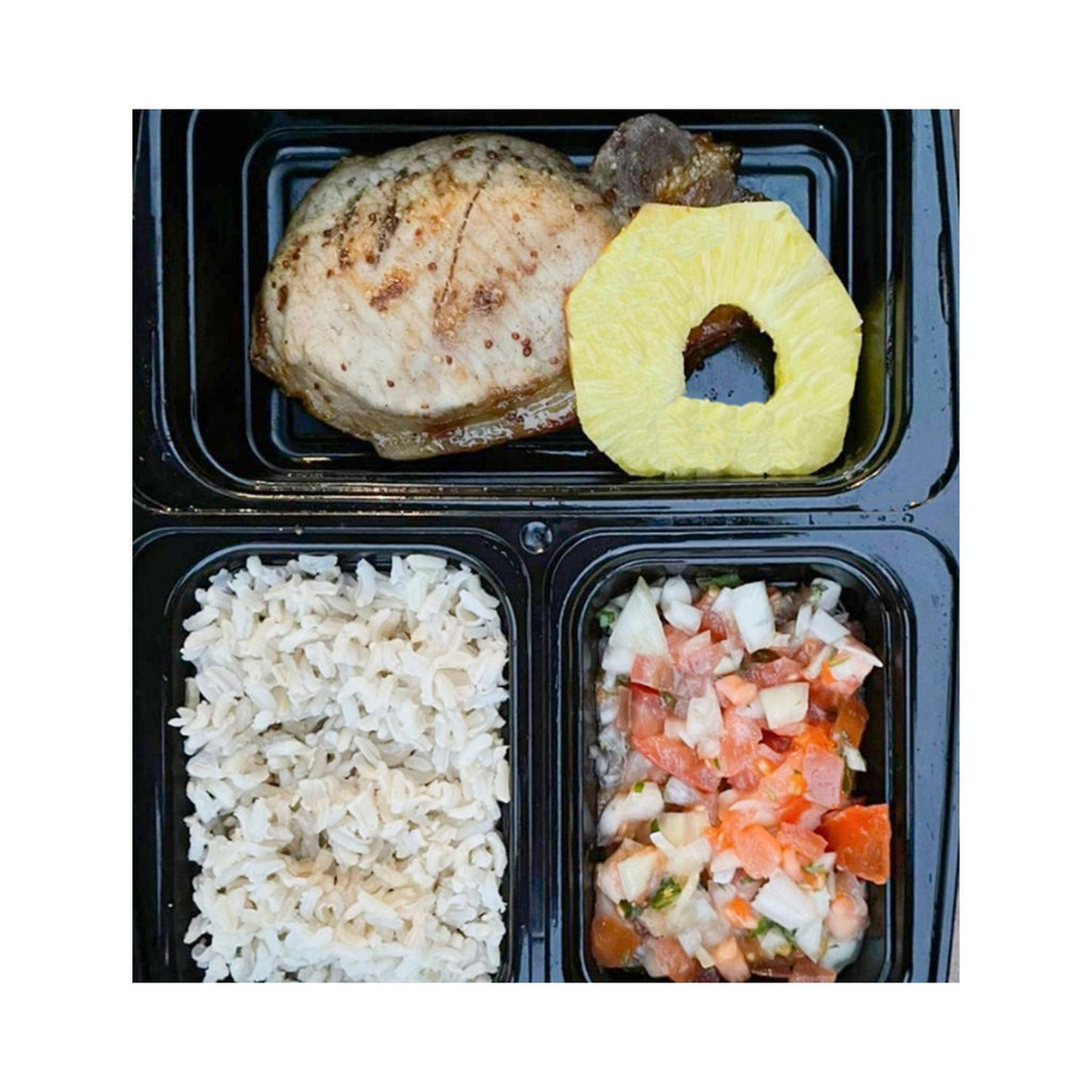 Pineapple Glazed Pork Tenderloin With Rice & Salsa - Gym Eat Repeat